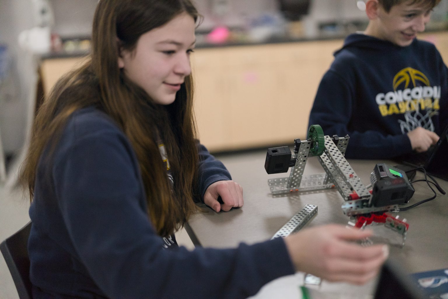 Concordia students exploring robotics in the classroom